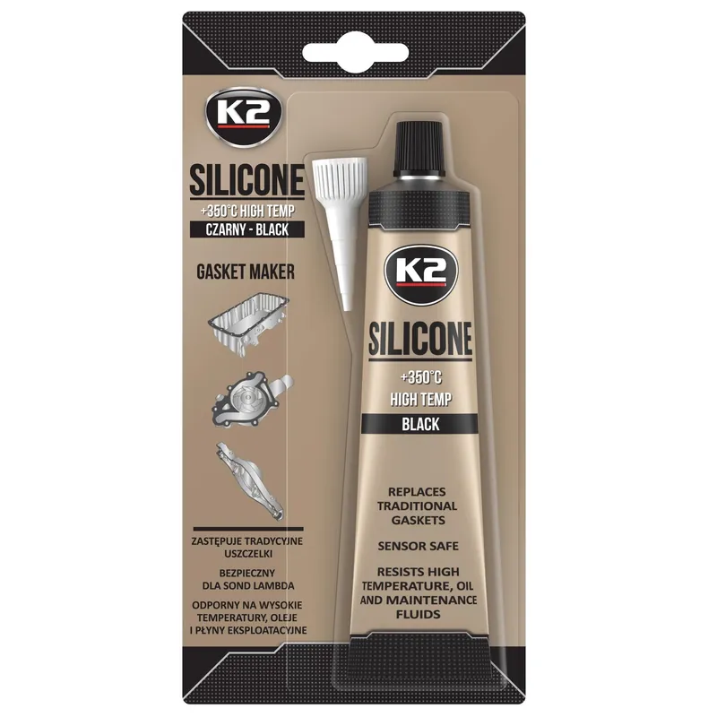 Silikon pro utěsnění části motoru do 350°C, 85g, černý K2 Vrácení Zdarma