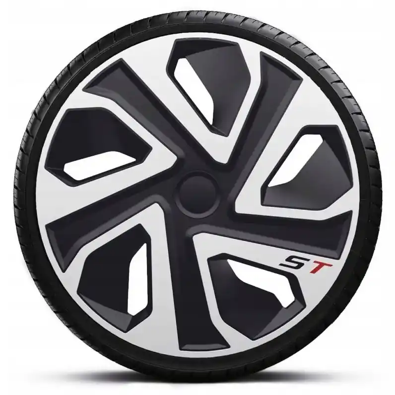 Poklice na kola - kryty kol ST silver black 18‘‘ - sada 4 ks Vrácení Zdarma