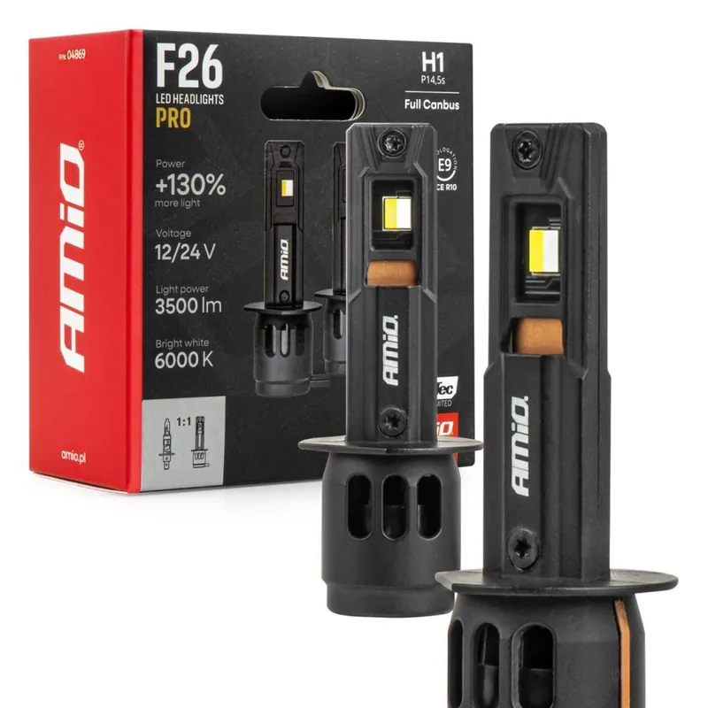 Oblíbený LED žárovky H1 AMIO F26 PRO LumiTec LIMITED +130% DUO FULL CANBUS 3500 LM