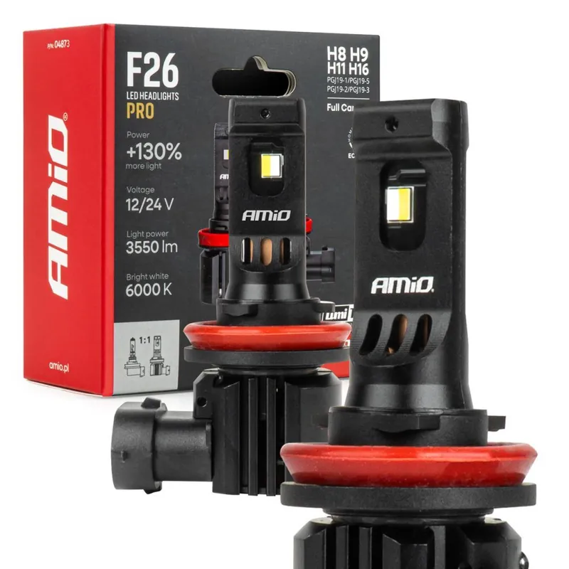 Koupit Online LED žárovky H8 H9 H11 H16 AMIO F26 PRO LumiTec LIMITED +130% DUO FULL CANBUS 3550 LM