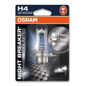 Žárovka H4 Osram Night Breaker Unlimited +110% (1 ks) Aktuální