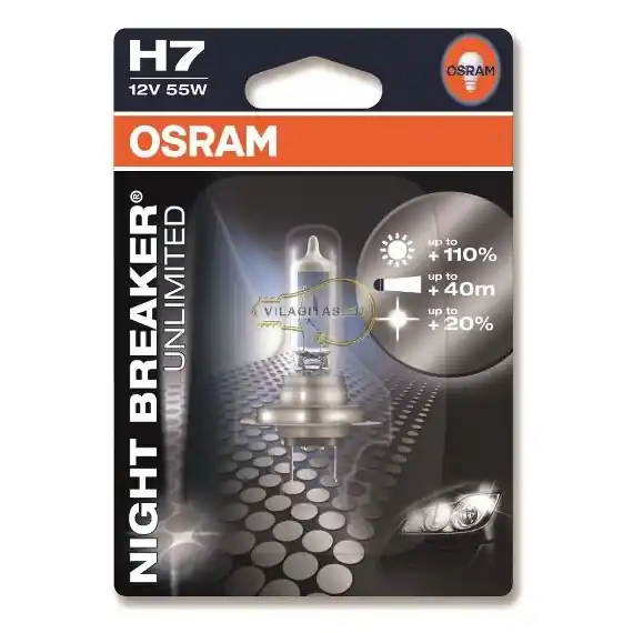 Speciální Cena Žárovka H7 Osram Night Breaker Unlimited +110% (1 ks)