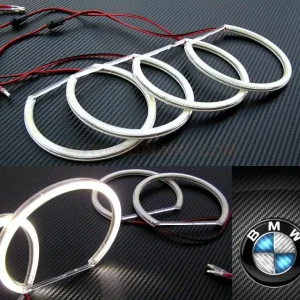 LED Angel Eyes kroužky BMW 3 E46 bez xenonu - bílé - 528 LED Nová Kolekce