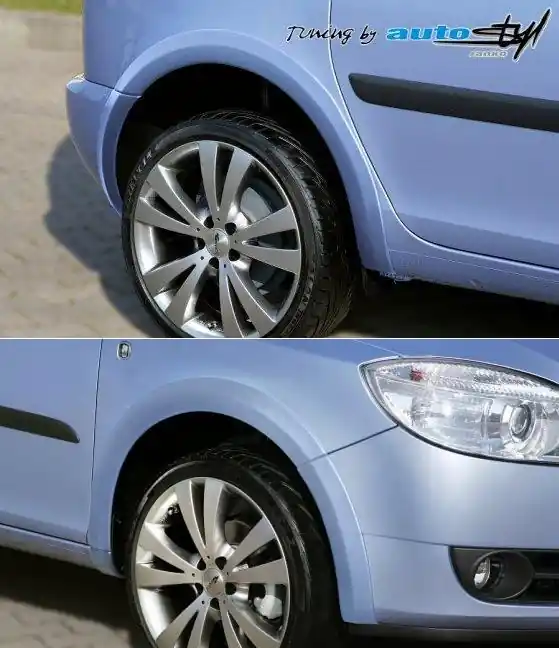 Autentický Plastové lemy blatníků Škoda Roomster (2006 - 2010) - hladké - Auto Styl Janko