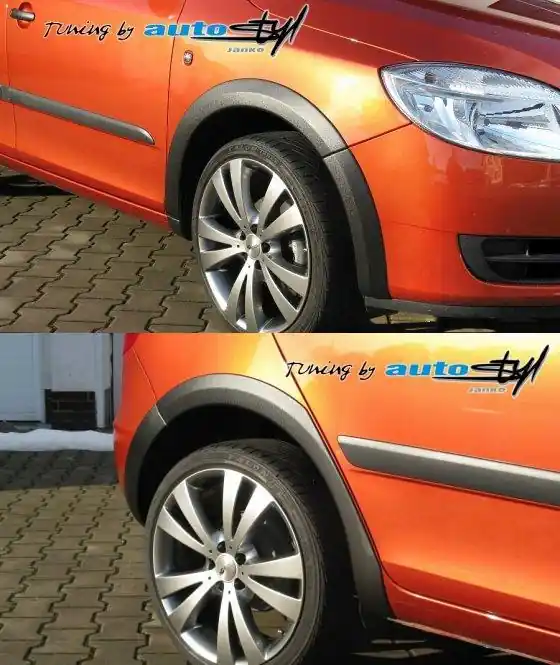 Plastové lemy blatníků Škoda Fabia II Hatchback (2006 - 2014) - s dezénem - Auto Styl Janko Novinka