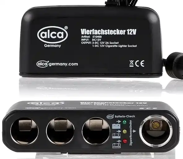Roztrojka zásuvky ALCA se zdířkou pro zapalovač, 12V, LED Nejprodávanější