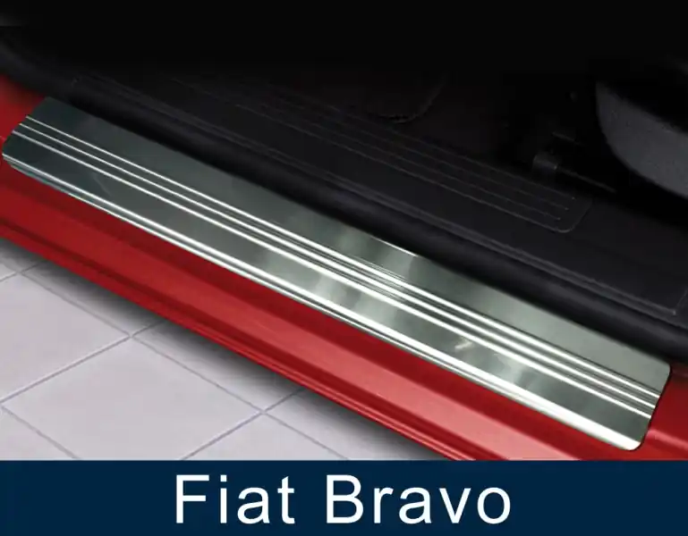 Prahové nerezové lišty Fiat Bravo II (2007 - 2014) - matné - Avisa Super Cena
