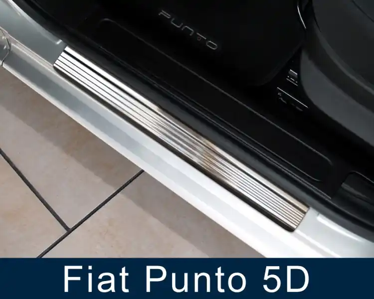 Objednat Nyní Prahové nerezové lišty Fiat Punto III (2012) 5 dveřový model - matné - Avisa