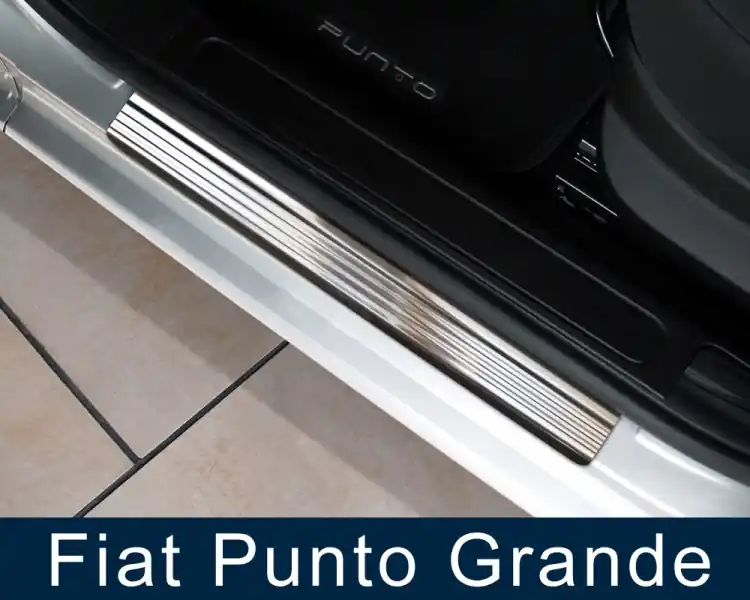 Prahové nerezové lišty Fiat Grande Punto (2005) 5 dveřový model - matné - Avisa Aktuální