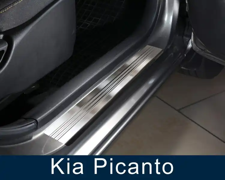Dokud Zásoby Vydrží Prahové nerezové lišty Kia Picanto (2011 - 2017) 5 dveřový model - matné - Avisa