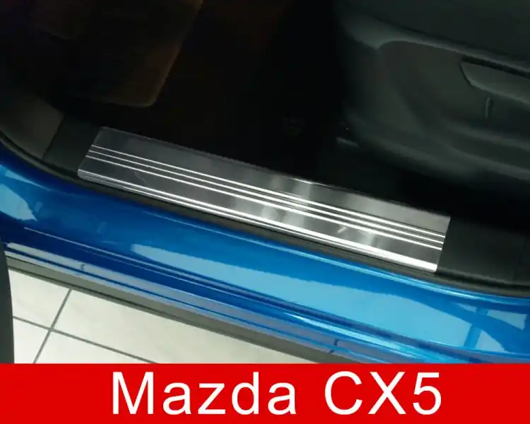 Cenová Bomba Vnitřní prahové nerezové lišty Mazda CX-5 I (2011 - 2017) - matné - Avisa
