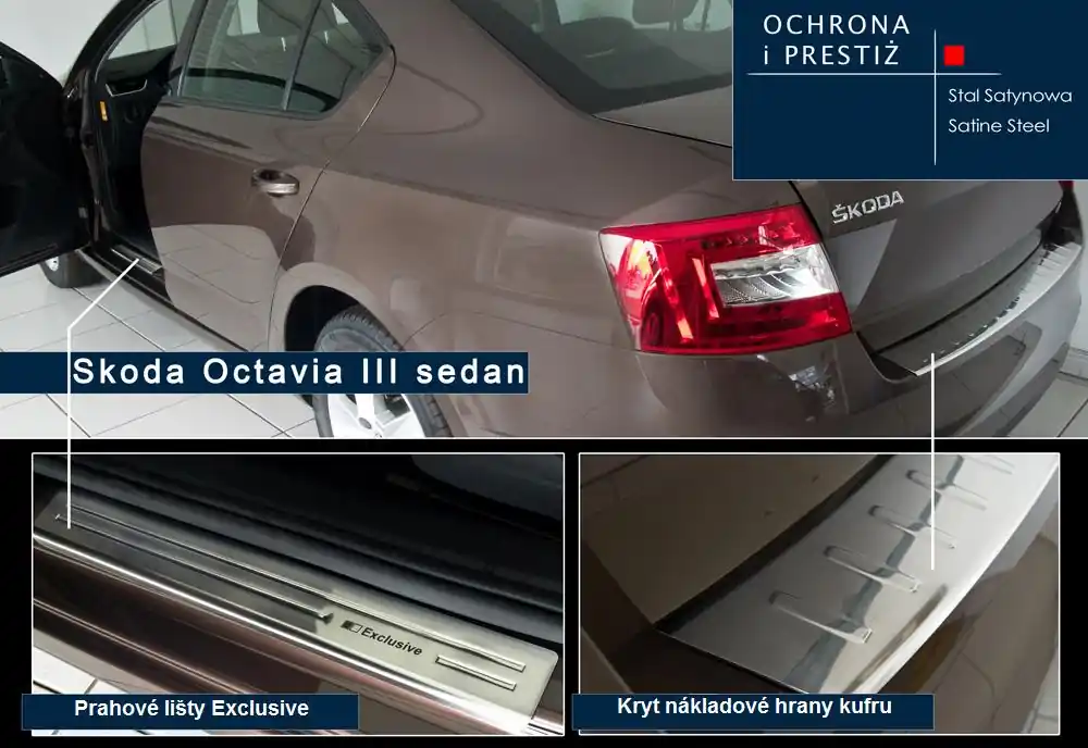 Prahové lišty + kryt nákladové hrany Škoda Octavia III Liftback (2012 - 2019) Časově Omezené