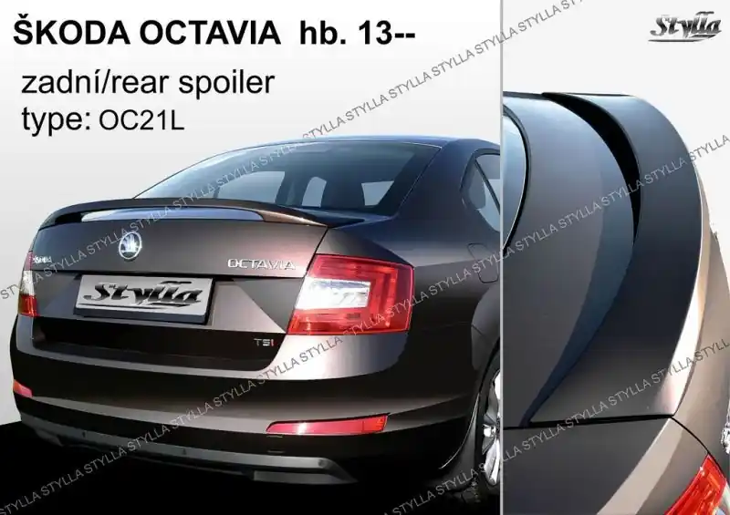 Zadní spoiler - křídlo Škoda Octavia III (2012 - 2019) - Stylla OC21L Vrácení Zdarma
