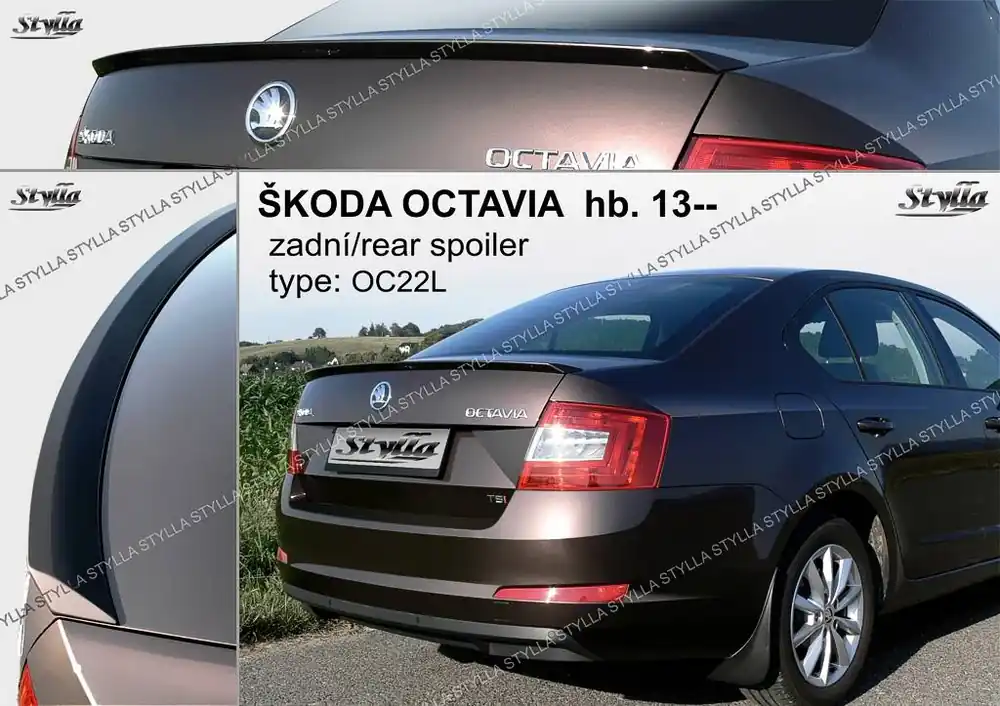 Zadní spoiler kufru Škoda Octavia III (2012 - 2019) - Stylla OC22L Cenový Hit