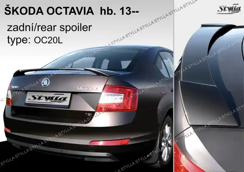 Zadní spoiler - křídlo Škoda Octavia III (2012 - 2019) - Stylla OC20L Časově Omezené