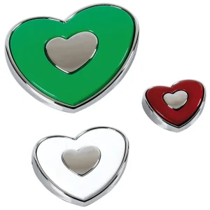 Nízká Cena Srdíčka na auto - samolepící - Hearts Cuori Tricolore (3 ks)