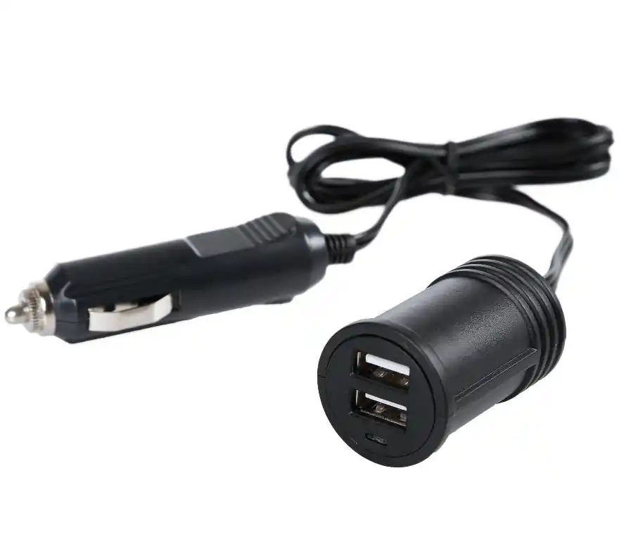 Cenová Bomba USB nabíječka do auta LAMPA 12/24V 3000 mA s kabeláží 1 metr