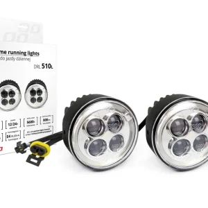 Denní svícení AMIO DRL 510L kulaté, 4 LED s pozičními Angel Eyes kroužky, průměr 70 mm Nejlepší Cena