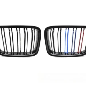 BMW X1 E84 2009-2014 - Přední maska černá lesklá double bar s trikolórou Objednat Nyní