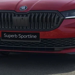 Škoda Superb IV - Rámečky do předního nárazníku GLOSSY BLACK SPORTLINE sada 3ks Top Prodej