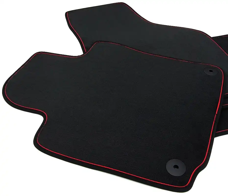 Textilní autokoberce Nissan Almera Tino (2000 - 2006) s fixací a červeným lemem REDLINE Aktuální