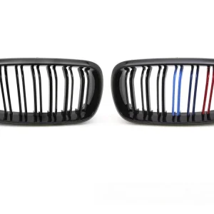 Víkendová Akce BMW X6 F16 2014-2019 - Přední maska černá lesklá double bar s trikolórou