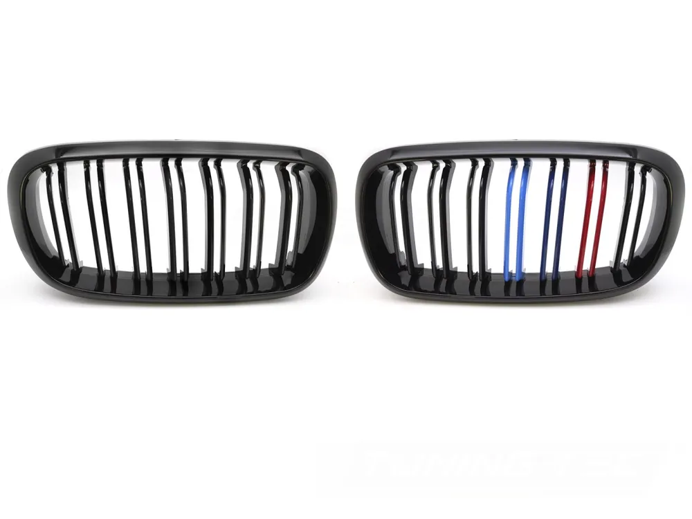 Víkendová Akce BMW X6 F16 2014-2019 - Přední maska černá lesklá double bar s trikolórou