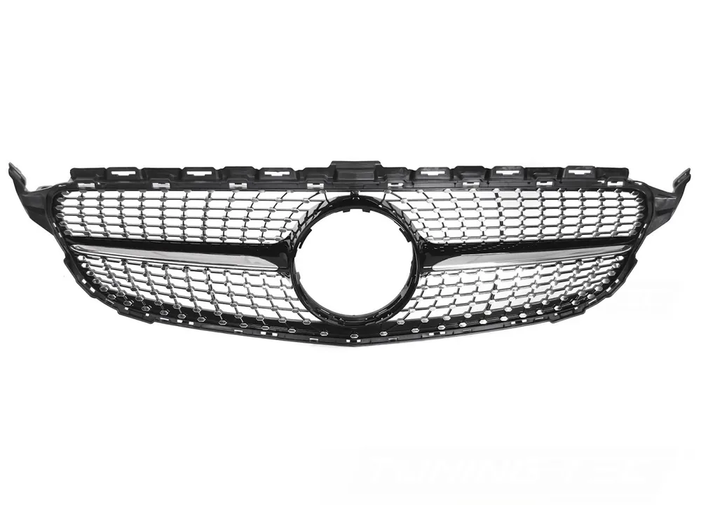 Tovární Cena Mercedes třídy C C205/A205 2015-2018 - Přední maska DIAMOND černá s chromem