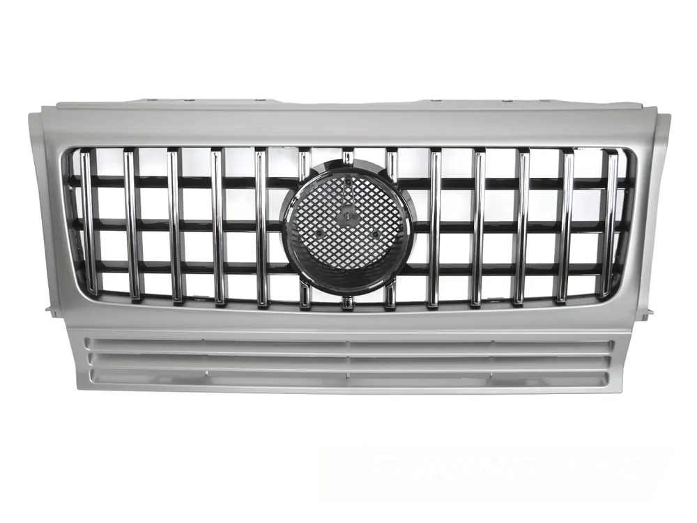 Ověřený Mercedes třídy G W463 1990-2012 - Přední maska stříbrná s chromem W464 LOOK
