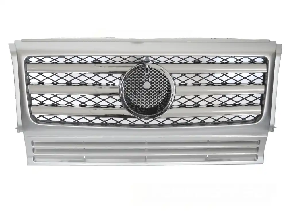 Sezónní Sleva Mercedes třídy G W463 1990-2012 - Přední maska stříbrná s chromem SPORT STYL
