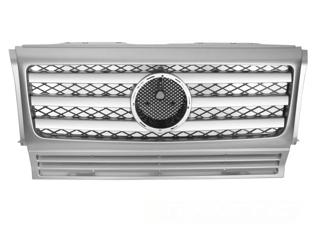 Must-Have Mercedes třídy G W463 1990-2012 - Přední maska stříbrná SPORT STYL