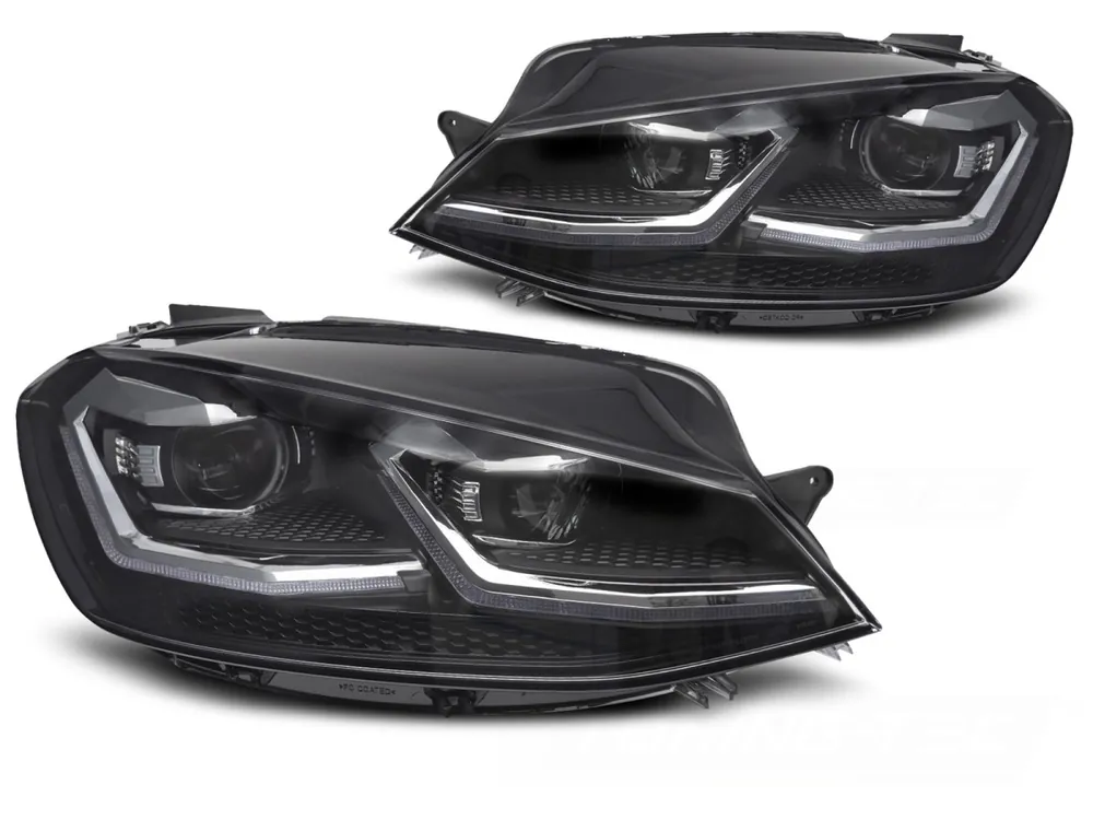 Volkswagen Golf VII 2017-2019 - Přední LED světla se stříbrnou linkou SEQ Objednat Nyní