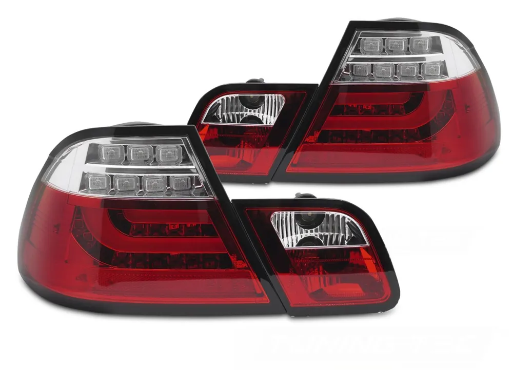 Autentický BMW E46 1999-2003 Coupe - Zadní LED světla ČERVENÁ