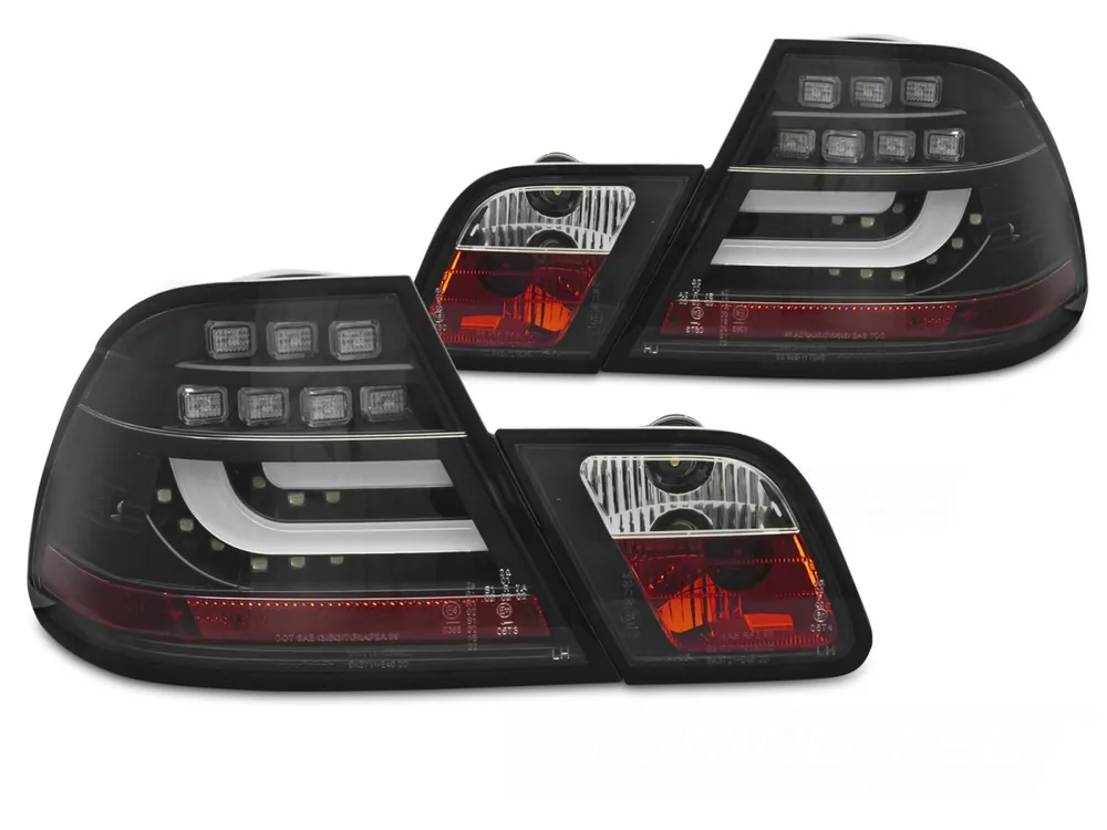 BMW E46 1999-2003 Coupe - Zadní LED světla ČERNÁ Časově Omezené