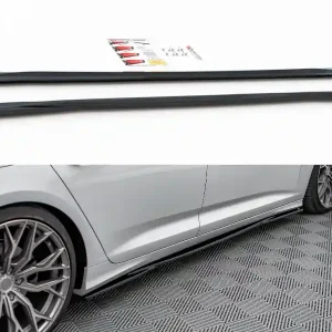Víkendová Akce Audi A6 C8 S-Line, spoiler pod přední nárazník ver.1, Maxton design
