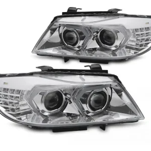Originální BMW E90/E91 LCI 2009-2011 - Přední XENONOVÁ AFS světla LED chromová