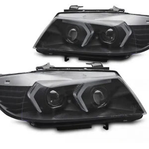 BMW E90/E91 LCI 2009-2011 - Přední XENONOVÁ AFS světla LED černá Originální