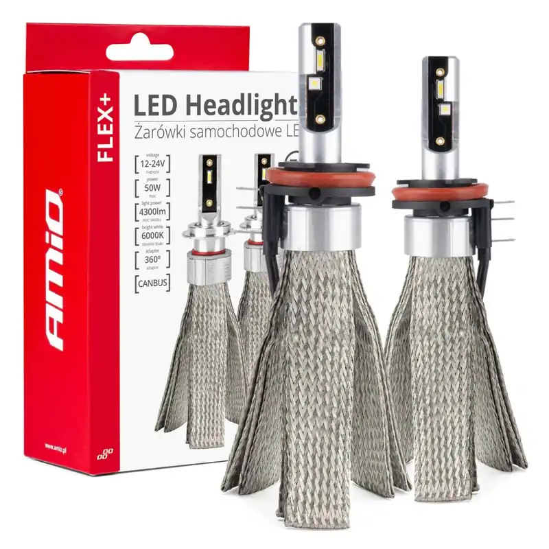 Sleva LED žárovky do auta FLEX+ H15 6000K 12V 24V Canbus