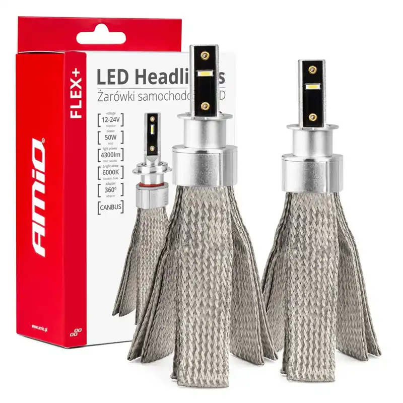 Originální LED žárovky pro hlavní svícení FLEX+ H3 6000K 12V 24V Canbus