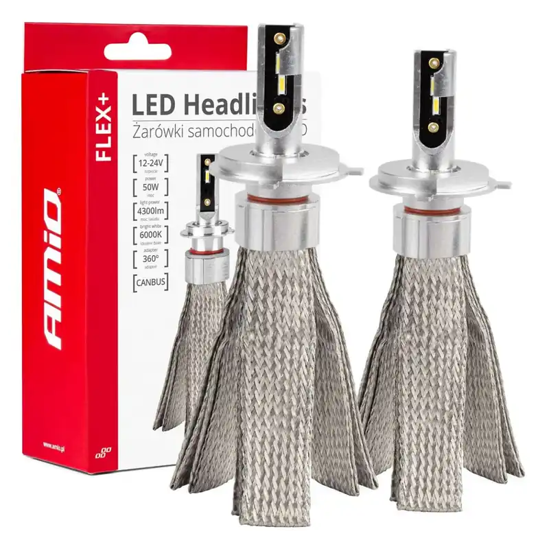 Speciální Cena LED žárovky pro hlavní svícení FLEX+ H4/H19 6000K 12V 24V Canbus