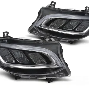 Mercedes Sprinter 2018-2023 - Přední FULL LED světla CHROMOVÁ s DRL Horká Nabídka