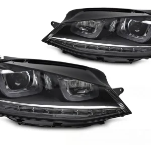Volkswagen Golf VII 2013-2017 - Přední LED světla stříbrná SEQ DRL Finální Výprodej